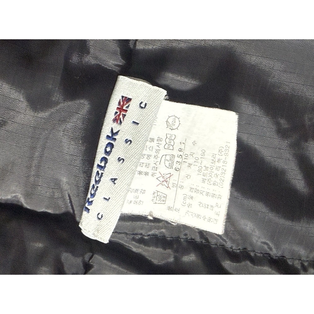 VINTAGE Y2K Reebok Beige British Classic Puffer Hooded Jacket Men's Extra Large - Picture 11 of 16